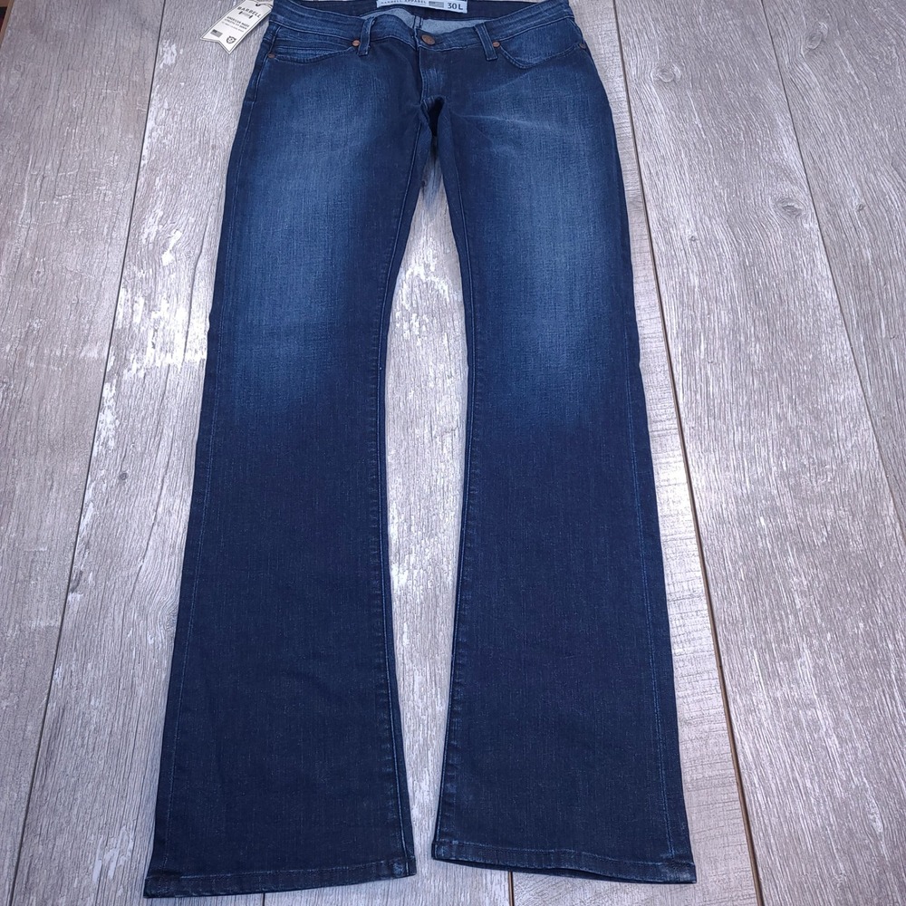 Barbell Apparel Jeans Womens 30x34 Dark Wash American Made Athletic Fit Denim - Picture 2 of 8